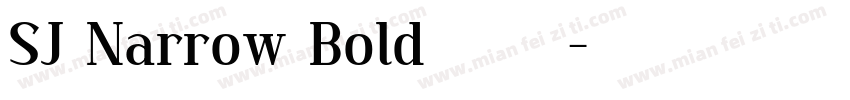 SJ Narrow Bold 常规西方字体转换